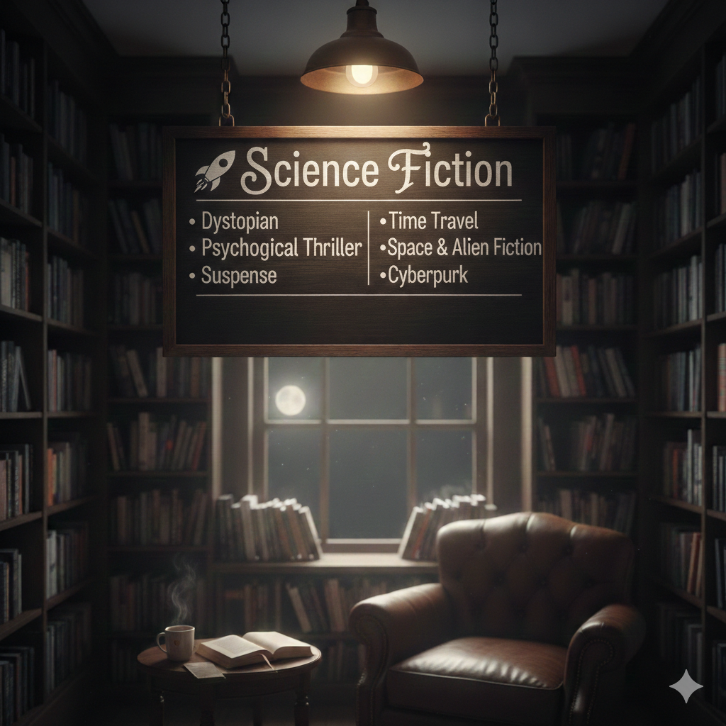 science fiction books featuring futuristic and space themes