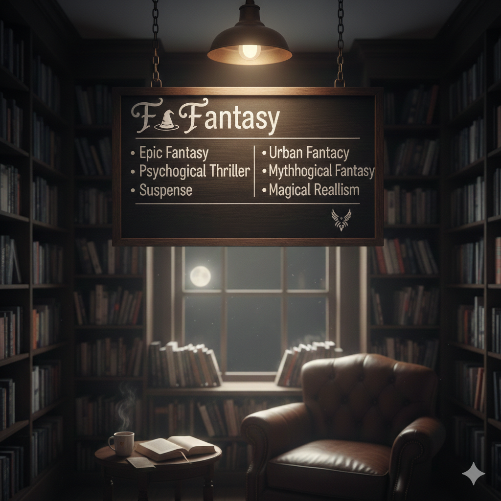 fantasy books collection with magical worlds and epic adventures