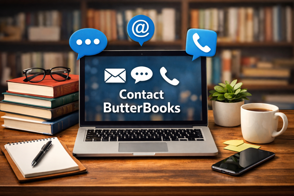 ButterBooks Contact page customer support